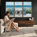 Beach Canvas Wall Art Coastal Adirondack Chairs Ocean by MyGreatCanvas | Canvas Wall Art Prints | Photo Prints & Wall Decor
