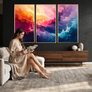 Colorful Abstract Canvas Wall Art Print, Vibrant Popup Color Art Print