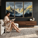 Abstract Mountain Wall Art Canvas Print Modern Landscape Painting Print