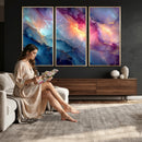 Colorful Abstract Canvas Wall Art Print, Vibrant Popup Color Art Print