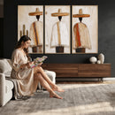 Mexican Wall Art Canvas Print, Southwestern Sombrero Poncho Painting, Neutral Earthy Boho Decor, Fiesta Living Room Art, Impasto Style Print by MyGreatCanvas | Canvas Wall Art Prints | Photo Prints & Wall Decor