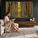 Gustav Klimt Style Forest Canvas Wall Art, Golden Forest Path Floral Art Nouveau Print, Enchanted Woodland Decor by MyGreatCanvas | Canvas Wall Art Prints | Photo Prints & Wall Decor