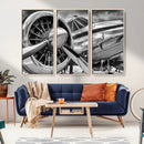 Vintage Antique Airplane Wall Art Canvas Print