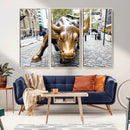 Charging Bull Wall Art Canvas Print
