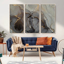 Gray Marble Fluid Wall Art – Modern Abstract Canvas Print