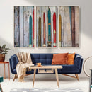 Vintage Wooden Weathered Ski's in Front of an Old Barn Wall by MyGreatCanvas | Canvas Wall Art Prints | Photo Prints & Wall Decor