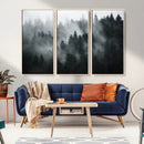 Foggy Forest Wall Art Canvas Print | 3 Panel Large Misty by MyGreatCanvas | Canvas Wall Art Prints | Photo Prints & Wall Decor