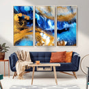 Blue Orange Marble Fluid Effect Canvas Wall Art Print by MyGreatCanvas | Canvas Wall Art Prints | Photo Prints & Wall Decor