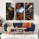 Spices and Seasonings Canvas Wall Art – Colorful Triptych by MyGreatCanvas | Canvas Wall Art Prints | Photo Prints & Wall Decor