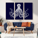 Blue Octopus Wall Art Canvas Print by MyGreatCanvas | Canvas Wall Art Prints | Photo Prints & Wall Decor