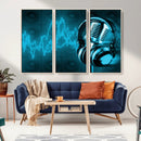 Music and Microphone Wall Art Canvas Print by MyGreatCanvas | Canvas Wall Art Prints | Photo Prints & Wall Decor