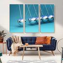 Wall Art Newton's Cradle Canvas Print, Framed Newton Cradle