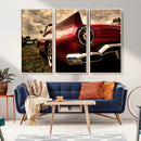 Red Classic Car Wall Art Canvas Print