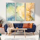 Green and Yellow Marble Fluid Effect Wall Art, Green and