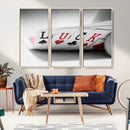 Framed Luck Poker Cards Canvas – Modern Triptych Wall Art,
