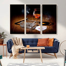 Whiskey Cigar Wall Art Canvas Print Kitchen Wall