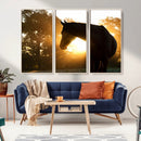 Horse at Sunset Wall Art Animal Canvas Print