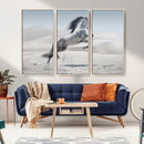 Prancing Horse Desert Large Wall Art Canvas Print – Majestic