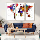 World Map Canvas Print – Detailed Map of the World Wall Art