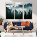 Captivating Misty Forest Wall Art Canvas, Premium Canvas