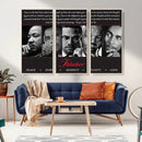 Thinker Quintet Canvas Wall Art – Martin, Obama, Malcolm X,