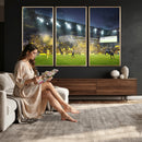 Columbus Crew Stadium Match Triple Canvas Wall Art - Dynamic
