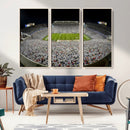 Beaver Stadium Night Game Triple Canvas Wall Art - Penn