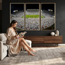 Beaver Stadium Night Game Triple Canvas Wall Art - Penn