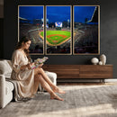 Truist Park Night Game Canvas Art - Atlanta Braves Stadium