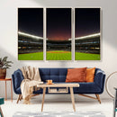 Yankee Stadium Night Game Triple Canvas, Yankee Stadium