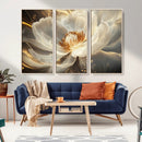 Gold Floral Wall Art Canvas Print, Framed Modern Flower Art by MyGreatCanvas | Canvas Wall Art Prints | Photo Prints & Wall Decor
