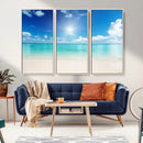 Blue Ocean Wall Art Canvas Print - Tranquil Ocean Paradise