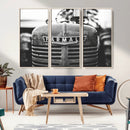 Vintage Farmall Tractor Wall Art Canvas Print, Rustic