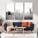 Vintage Farmhouse Black and White Triptych Wall Art – Giclee