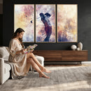 Abstract Watercolor Golf Player Wall Art Canvas Print