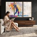 Watercolor Golf Swing Wall Art Canvas Print | Vibrant