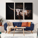 Texas Longhorn Wall Art Canvas Print | Western Ranch Decor |