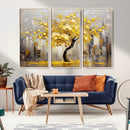 Golden Tree Canvas Print | Abstract Wall Art for Modern