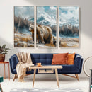 Bear and Baby Bear Wall Art Canvas Print