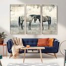 Chines Style Majestic Horses Wall Art | Ready to Hang and