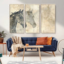 Abstract Horse Canvas Print | Modern Farmhouse Wall Art |