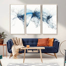 Flight Route Map Wall Art Canvas Print, Abstract Air Traffic