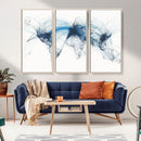 Flight Route Map Wall Art Canvas Print, Abstract Air Traffic