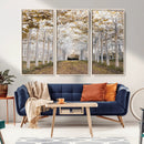 Forest Grove Wall Art | Serene Pathway Canvas Print | Ready