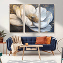 White Magnolia Flower Wall Art Canvas Print | Abstract