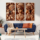 Indian Woman Statue Wall Art Canvas Print