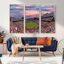 Carter-Finley Stadium Art Sunset Game Triple Canvas Wall Art