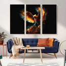 Fiery Phoenix Canvas Print | Ready to Hang Wall Art | Bold