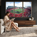 Cincinnati Bearcats Football Team Print - Nippert Stadium Wall Art Canvas Print