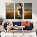 Jesus Shepherd Wall Art | Ready to Hang Triptych Canvas of